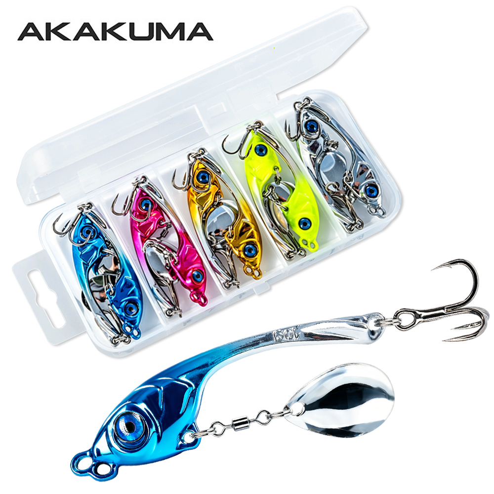 Fishing Lure Spinner - 10 Pcs/Box Umpan Logam VIB Lubang