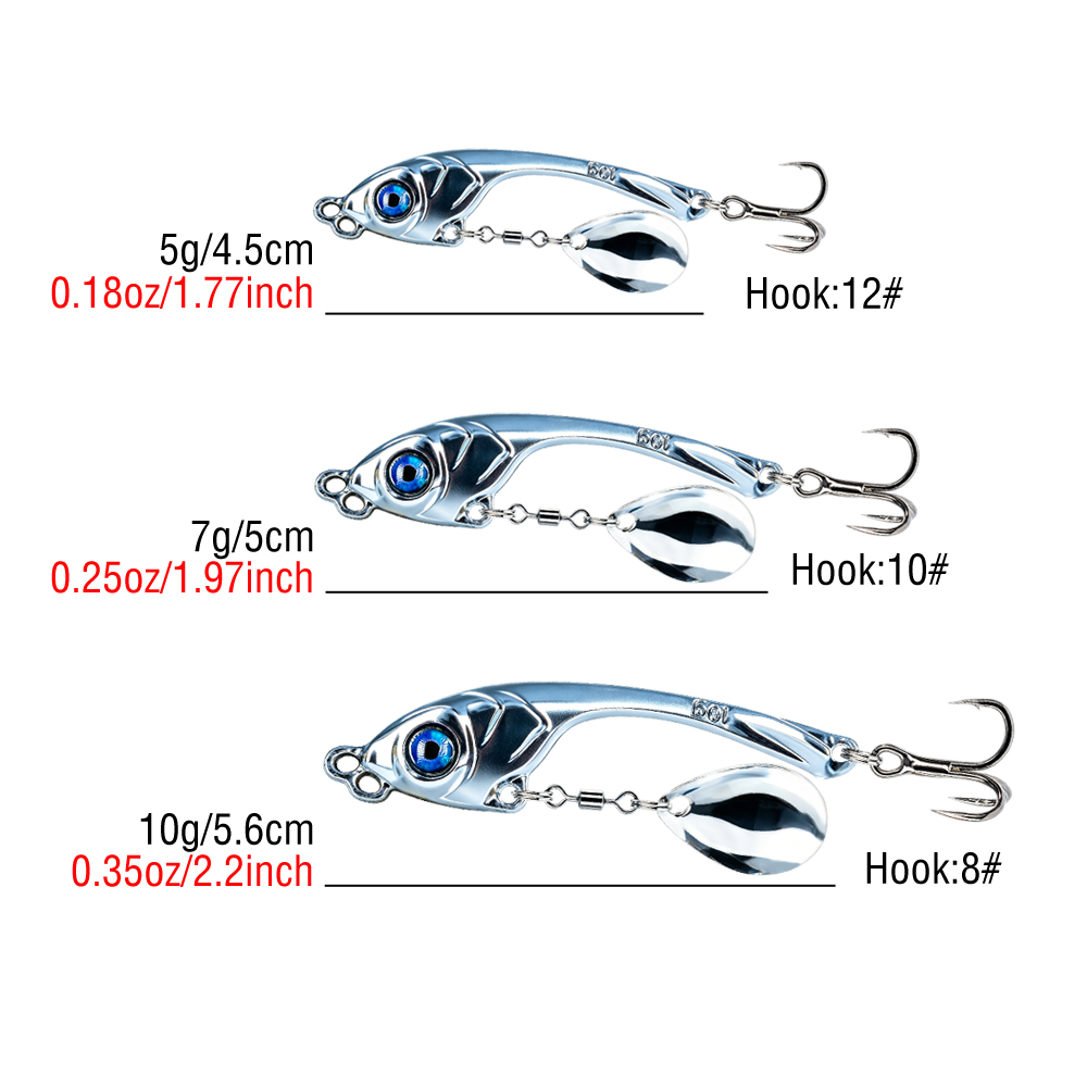 10 Pcs/Box Umpan Logam VIB Lub - Fishing Lure Spinner ulasan dan harga