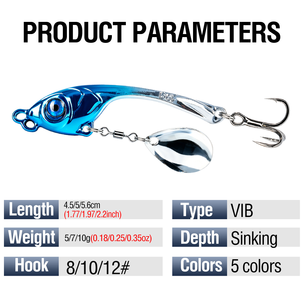 10 Pcs/Box Umpan Logam VIB Lub - Fishing Lure Spinner ulasan dan harga