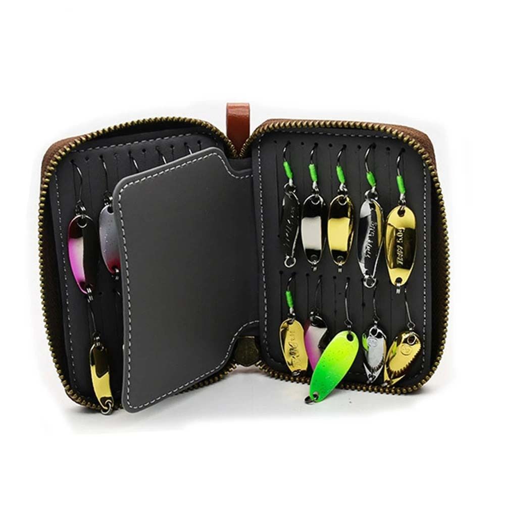 Tas Dompet Umpan Pancing Kulit - Fishing Lure Spinner ulasan dan harga